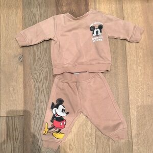 Disney Tan Mickey Mouse Kids Matching Set